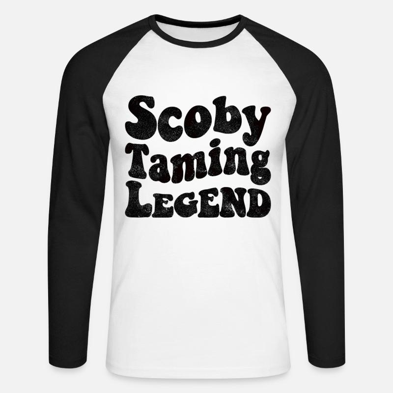 Scoby Taming Legend - Unisex Baseballshirt langarm - Weiß/Schwarz