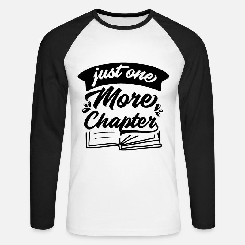 Nur noch ein Kapitel - Unisex Baseballshirt langarm - Weiß/Schwarz