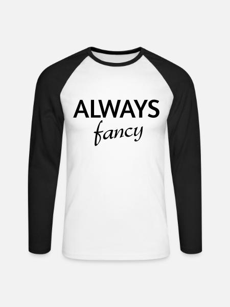 Always fancy - Unisex Long Sleeve Baseball T-Shirt - white/black