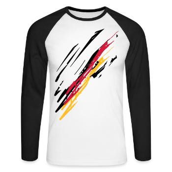 Energies - Unisex Long Sleeve Baseball T-Shirt - white/black - Front - Nik (191cm)
