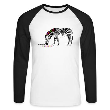 The rainbow - T-shirt baseball manches longues Homme - blanc/noir - Devant - Nik (191cm)