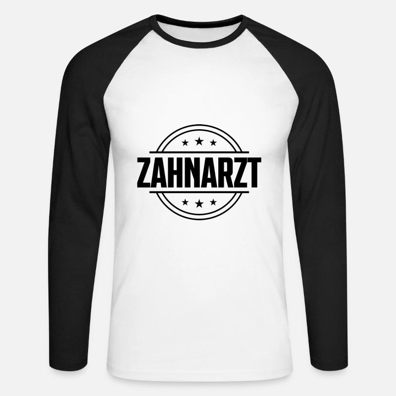 Zahnarzt Beruf - Unisex Baseballshirt langarm - Weiß/Schwarz