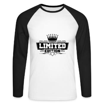 Limited Edition Krone - T-shirt baseball manches longues Homme - blanc/noir - Devant - Nik (191cm)