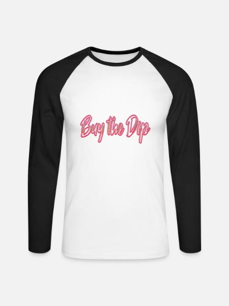 Buy The Dip - Unisex Long Sleeve Baseball T-Shirt - white/black