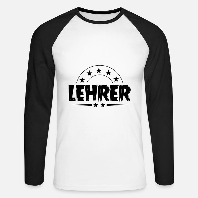 Lehrer Beruf - Unisex Baseballshirt langarm - Weiß/Schwarz