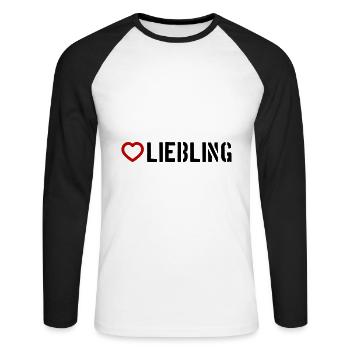 Darling Heart - Unisex Long Sleeve Baseball T-Shirt - white/black - Front - Nik (191cm)