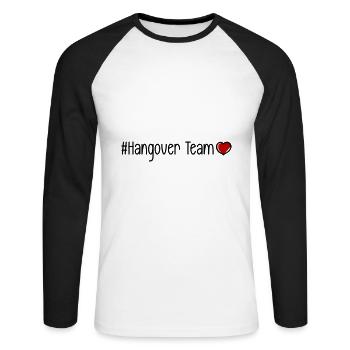 Hangover Team Heart - Unisex Long Sleeve Baseball T-Shirt - white/black - Front - Nik (191cm)