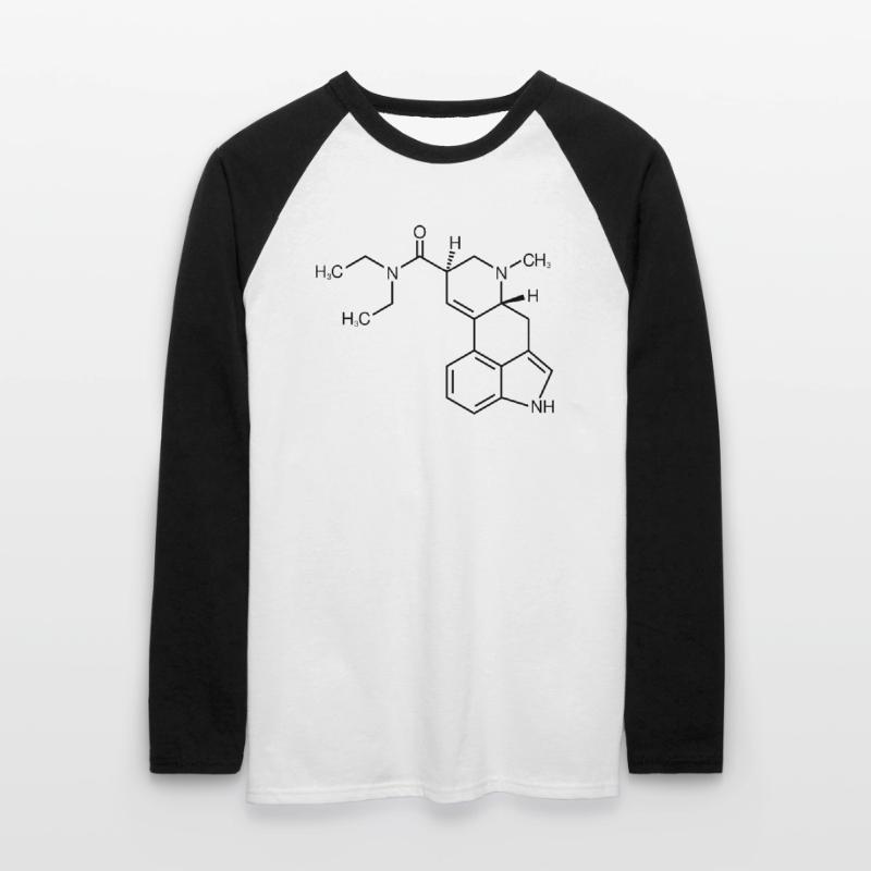 LSD Molecule Structure Unisex Long Sleeve Baseball T-Shirt