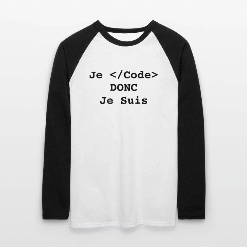 Ich programmiere, also bin ich Informatiker und Programmierer Unisex Baseballshirt langarm