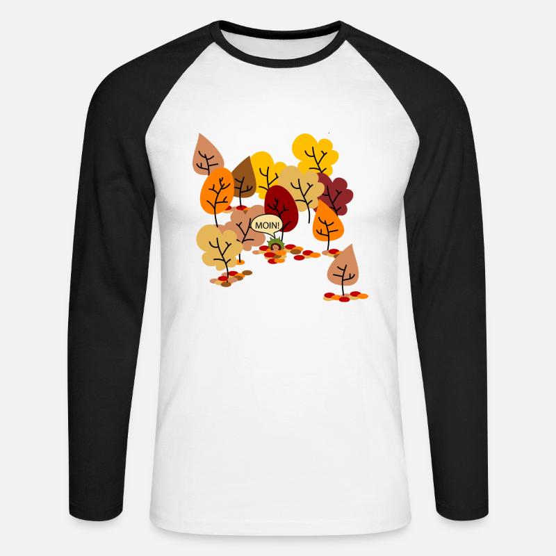 blithely - Unisex Long Sleeve Baseball T-Shirt - white/black