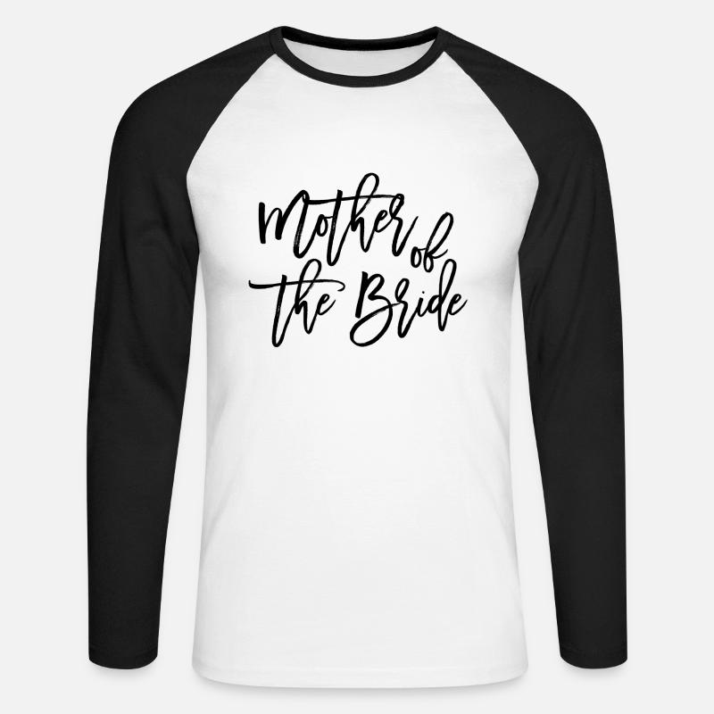 Mutter der Braut - Unisex Baseballshirt langarm - Weiß/Schwarz