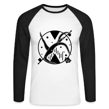 Balance. Stability, despite risk and adrenaline. - Unisex Long Sleeve Baseball T-Shirt - white/black - Front - Nik (191cm)