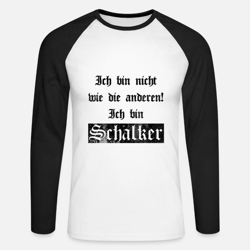 Ich bin Schalker Gelsenkirchen Geschenkidee - Unisex Baseballshirt langarm - Weiß/Schwarz