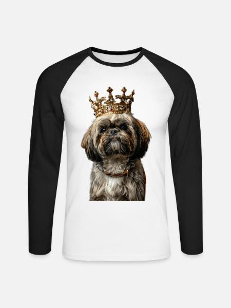 Shih Tzu - Unisex Long Sleeve Baseball T-Shirt - white/black