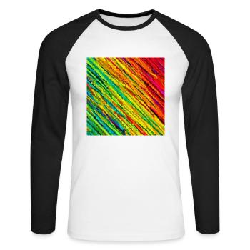 Fight The Demons - Unisex Long Sleeve Baseball T-Shirt - white/black - Front - Nik (191cm)