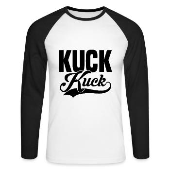 Cuckoo black - Unisex Long Sleeve Baseball T-Shirt - white/black - Front - Nik (191cm)