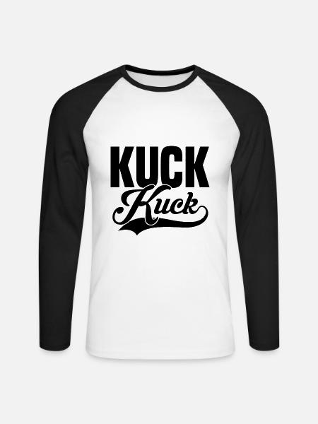 Cuckoo black - Unisex Long Sleeve Baseball T-Shirt - white/black
