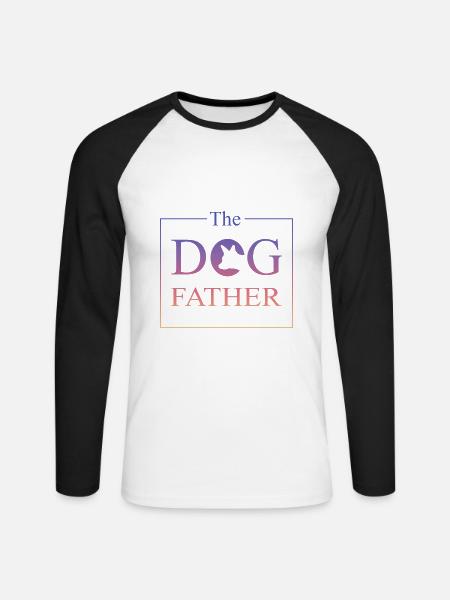 The Dogfather - Unisex Baseballshirt langarm - Weiß/Schwarz