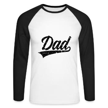 PAPA SWOOSH FUTUR PAPA - T-shirt baseball manches longues Homme - blanc/noir - Devant - Nik (191cm)