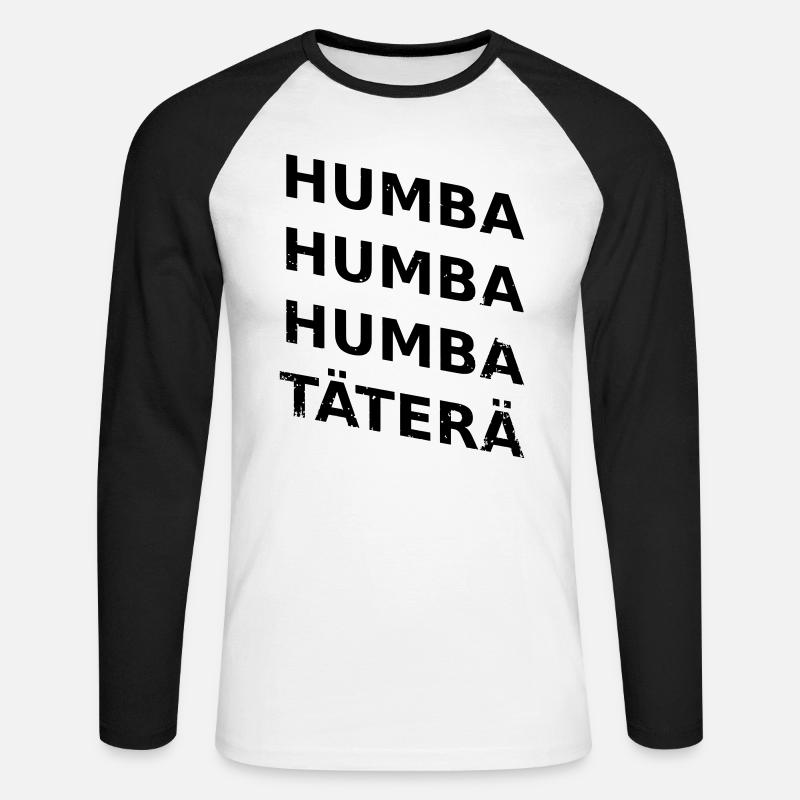 humba humba täterä vector - Unisex Baseballshirt langarm - Weiß/Schwarz