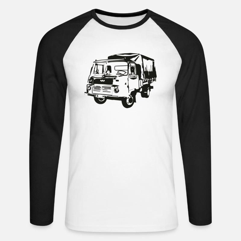 Robur Pritsche LO LD IFA - Unisex Baseballshirt langarm - Weiß/Schwarz