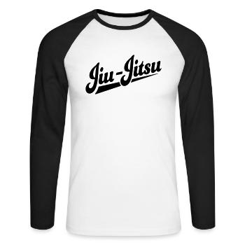 jiu-jitsu - Unisex Long Sleeve Baseball T-Shirt - white/black - Front - Nik (191cm)