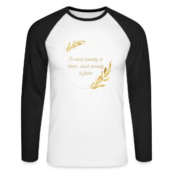 Si vous pouvez le rêver vous pouvez le faire - T-shirt baseball manches longues Homme - blanc/noir - Devant - Nik (191cm)