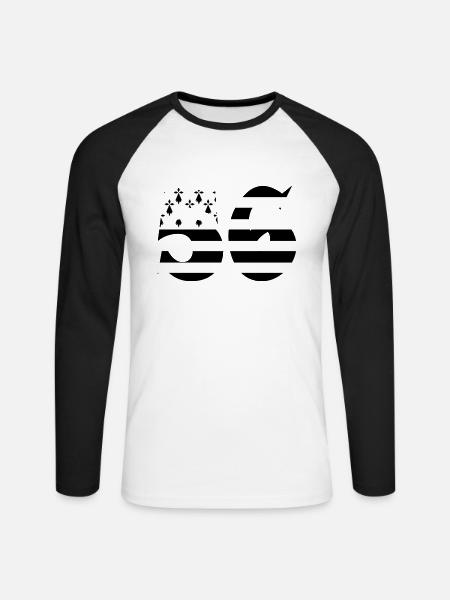 56 Britain flag - Unisex Long Sleeve Baseball T-Shirt - white/black
