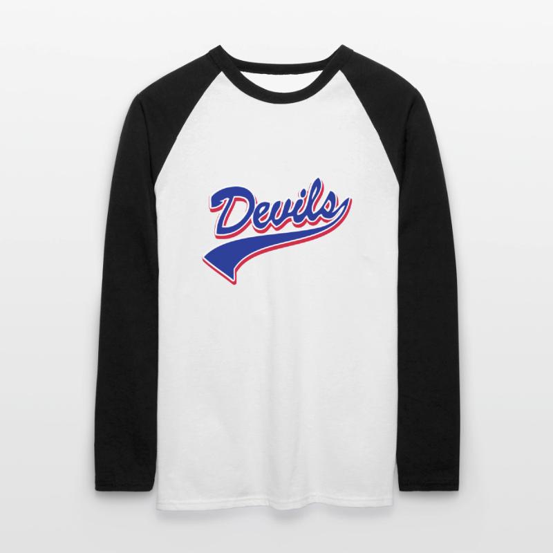 Devils Script Original T-shirt baseball manches longues Homme