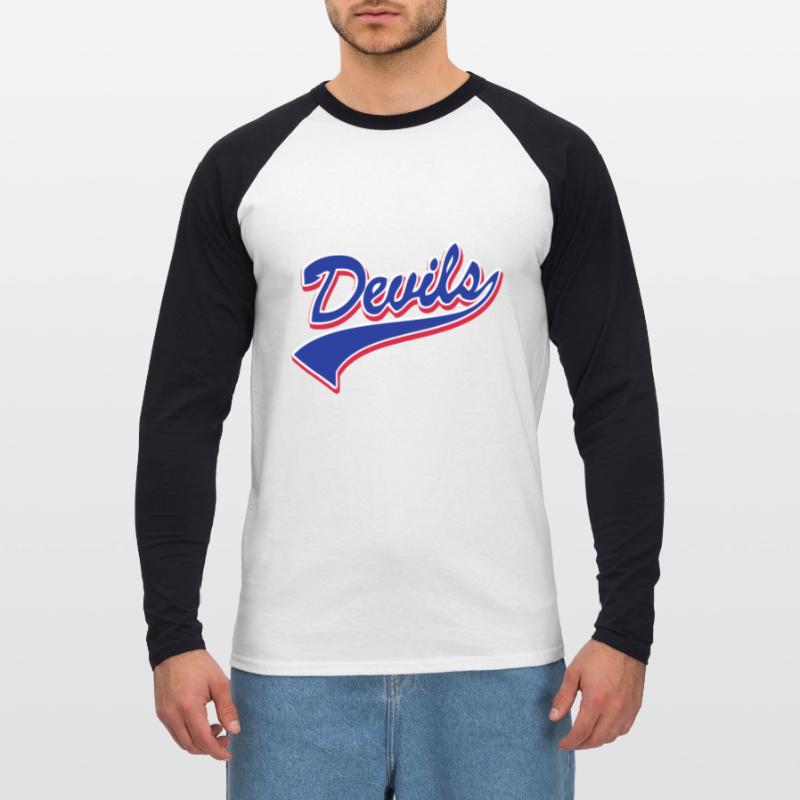 Devils Script Original T-shirt baseball manches longues Homme