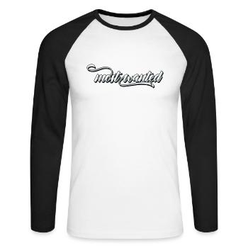 le plus recherché - T-shirt baseball manches longues Homme - blanc/noir - Devant - Nik (191cm)
