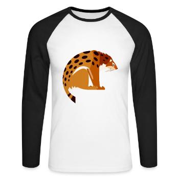 smilodon1 - T-shirt baseball manches longues Homme - blanc/noir - Devant - Nik (191cm)