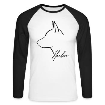 HEELER profile Wilsigns - Unisex Long Sleeve Baseball T-Shirt - white/black - Front - Nik (191cm)