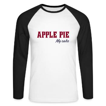My Apple Pie - Unisex Long Sleeve Baseball T-Shirt - white/black - Front - Nik (191cm)