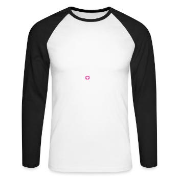2025 year Heart - Unisex Long Sleeve Baseball T-Shirt - white/black - Front - Nik (191cm)