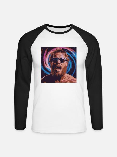 Trippin - Unisex Long Sleeve Baseball T-Shirt - white/black