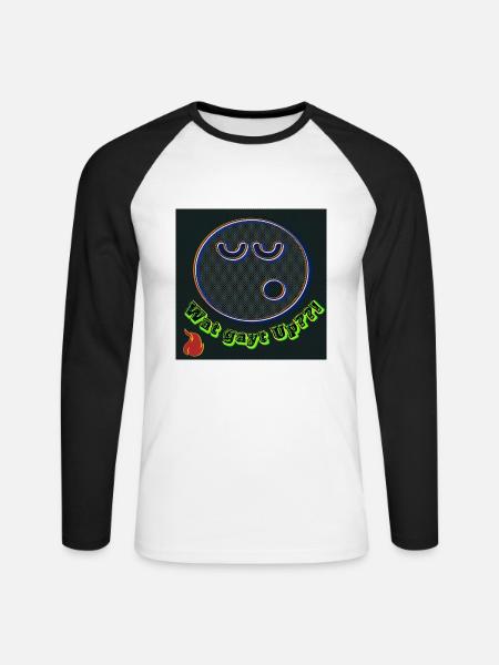 Wat gayt Up??! - Image - 2023 - Unisex Long Sleeve Baseball T-Shirt - white/black