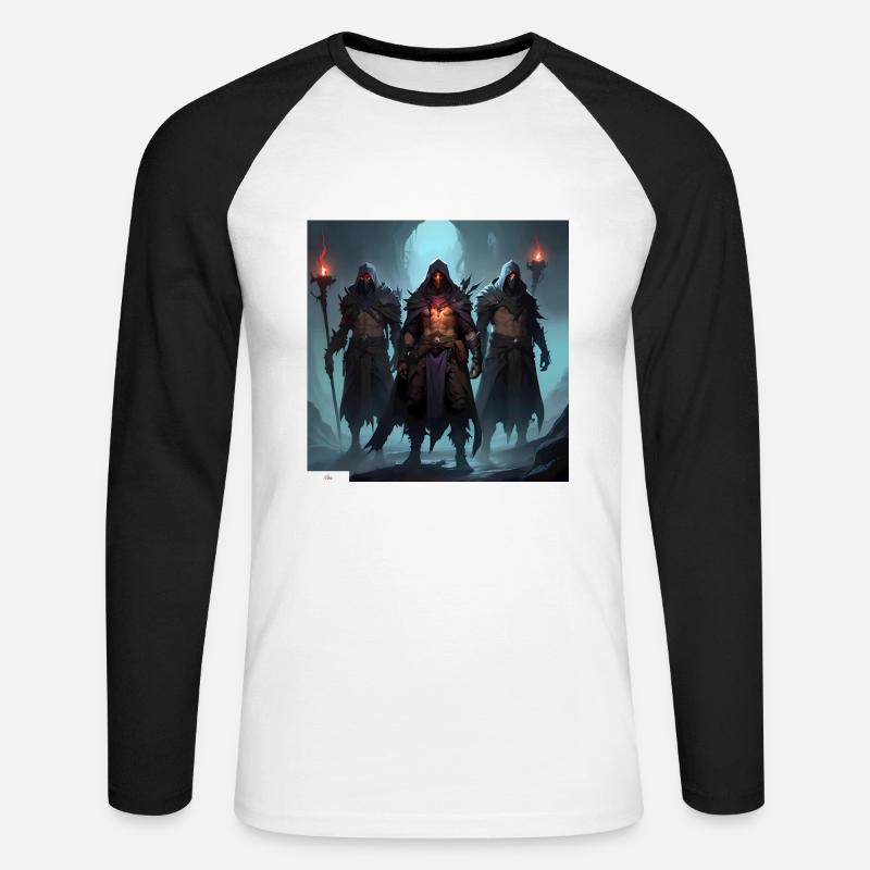 Vergessene Kriegerfreunde - Unisex Baseballshirt langarm - Weiß/Schwarz