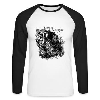 BROWN BEAR - Unisex Long Sleeve Baseball T-Shirt - white/black - Front - Nik (191cm)