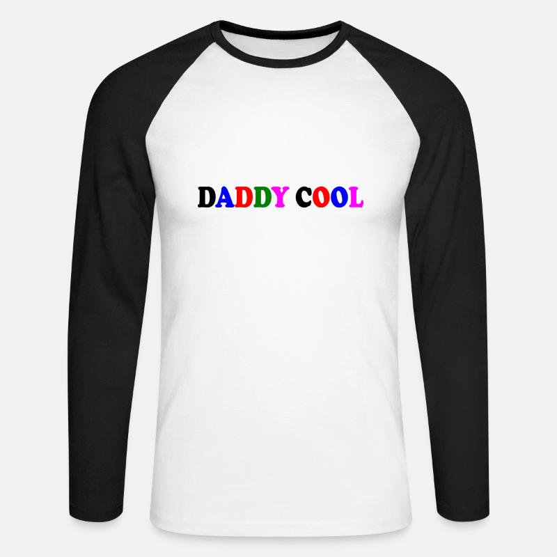 Daddy cool - Unisex Baseballshirt langarm - Weiß/Schwarz