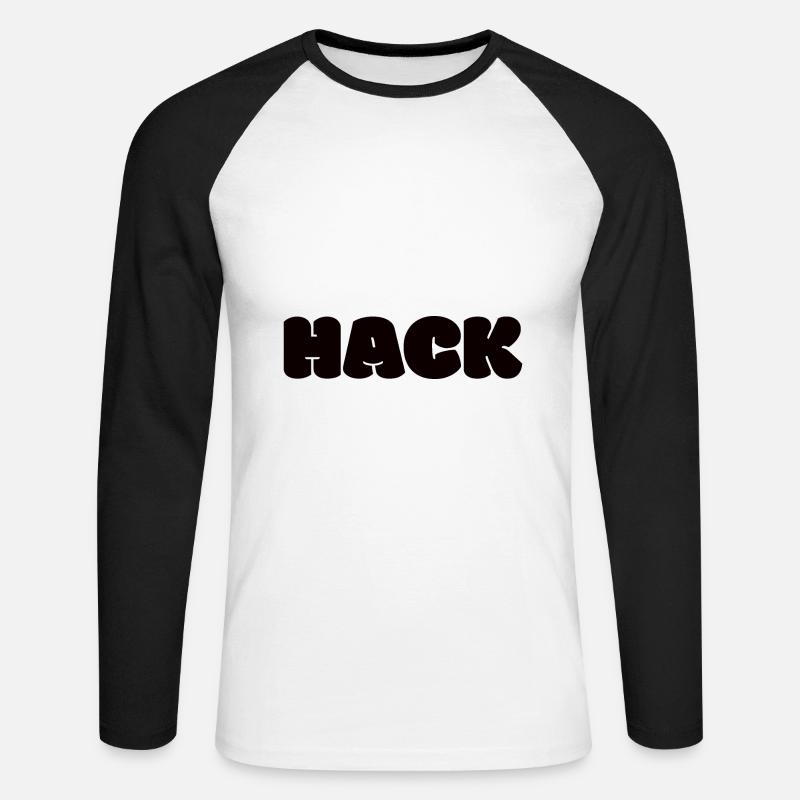 Hack Fleisch Kostüm Verkleidung Geschenkidee - Unisex Baseballshirt langarm - Weiß/Schwarz