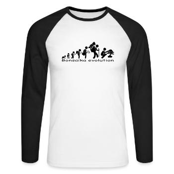 pictot_evolution - T-shirt baseball manches longues Homme - blanc/noir - Devant - Nik (191cm)