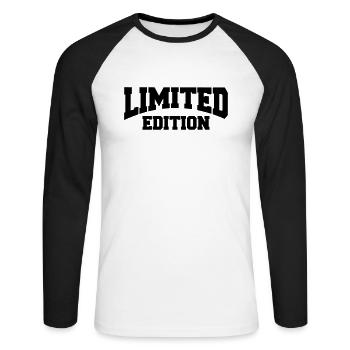 Limited Edition - T-shirt baseball manches longues Homme - blanc/noir - Devant - Nik (191cm)
