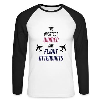 ★ Couleurs de conception modifiables ★ Les plus grandes femmes sont - T-shirt baseball manches longues Homme - blanc/noir - Devant - Nik (191cm)