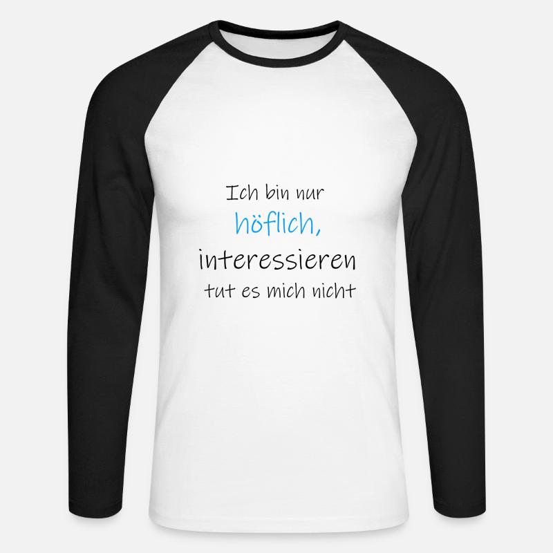Höflich - Unisex Baseballshirt langarm - Weiß/Schwarz
