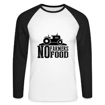 farmer farmer - Unisex Long Sleeve Baseball T-Shirt - white/black - Front - Nik (191cm)
