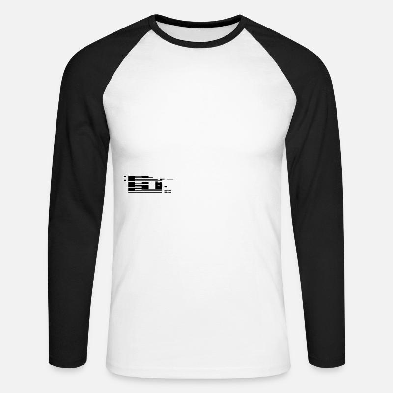 ALHAMDULILLAH Kufic Calligraphy - Unisex Long Sleeve Baseball T-Shirt - white/black