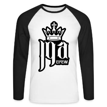Jga Crew Junggesellenabschied - Unisex Baseballshirt langarm - Weiß/Schwarz - Vorne - Nik (191cm)