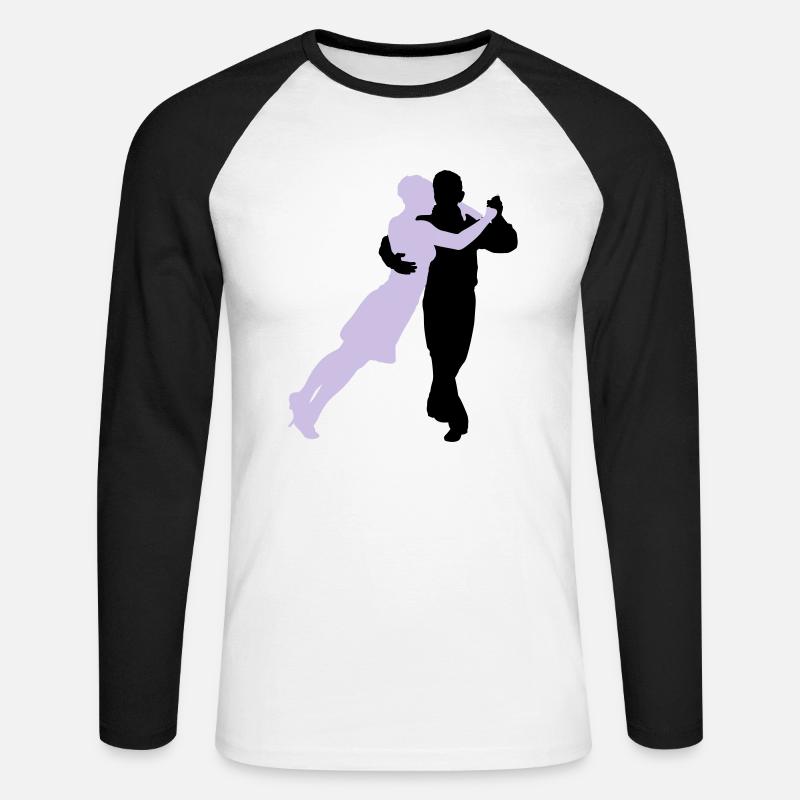 Tango2 - Unisex Baseballshirt langarm - Weiß/Schwarz