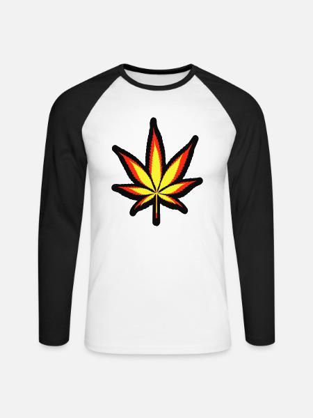 Cannabis Germany - Unisex Long Sleeve Baseball T-Shirt - white/black